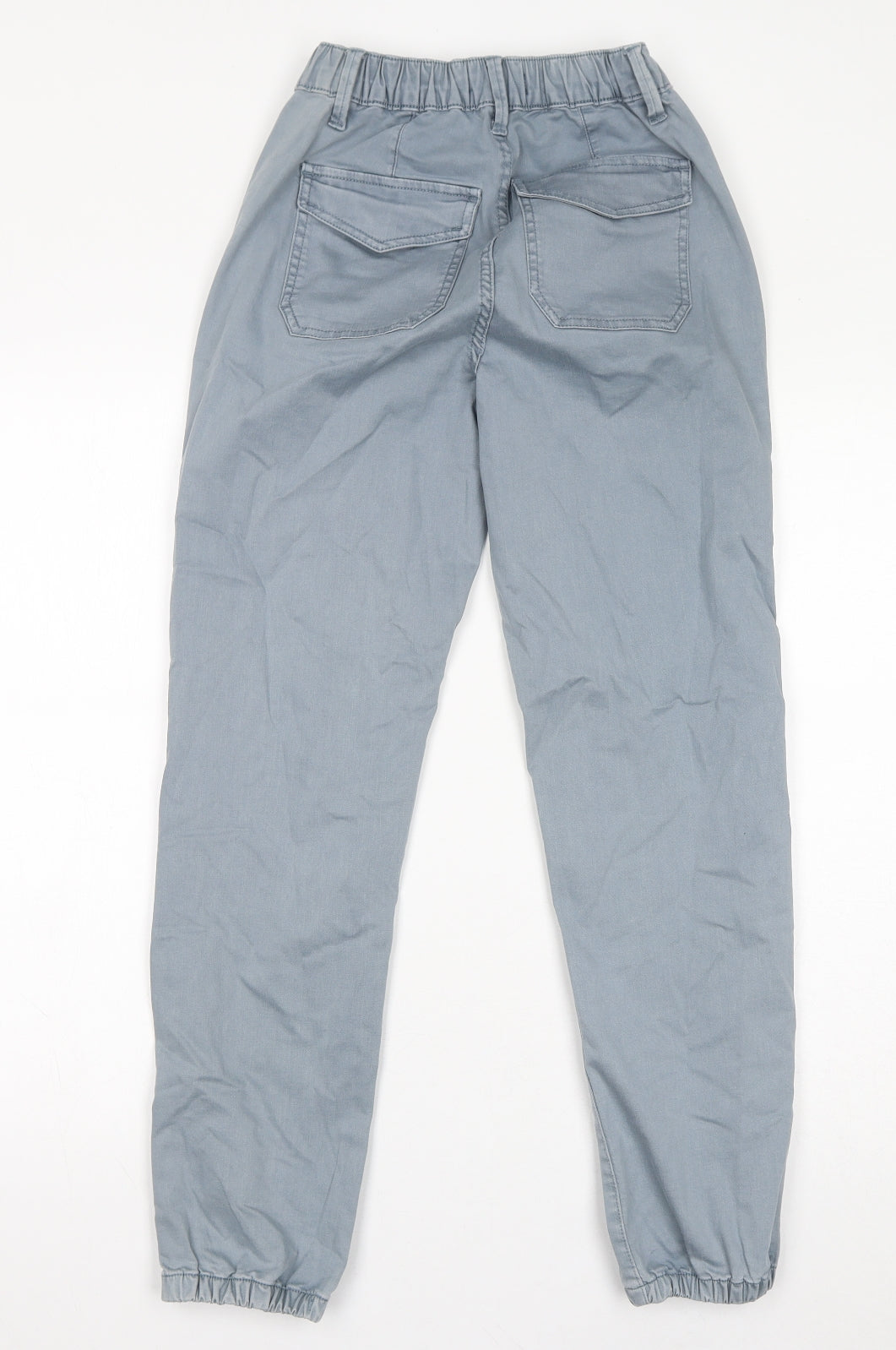 Marks and Spencer Womens Blue Cotton Mom Jeans Size 6 L27 in Regular Zip