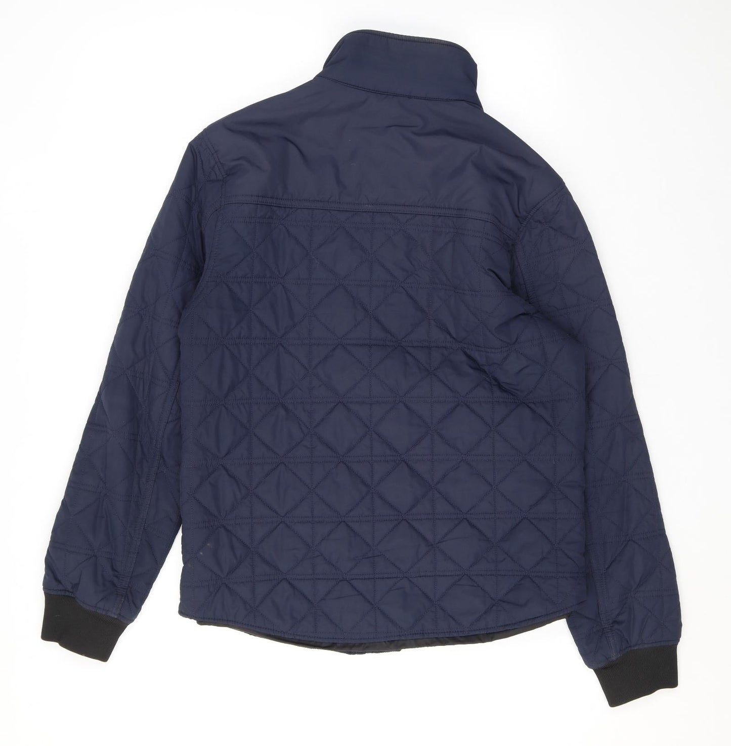 Marks and Spencer Womens Blue Quilted Jacket Size S Zip