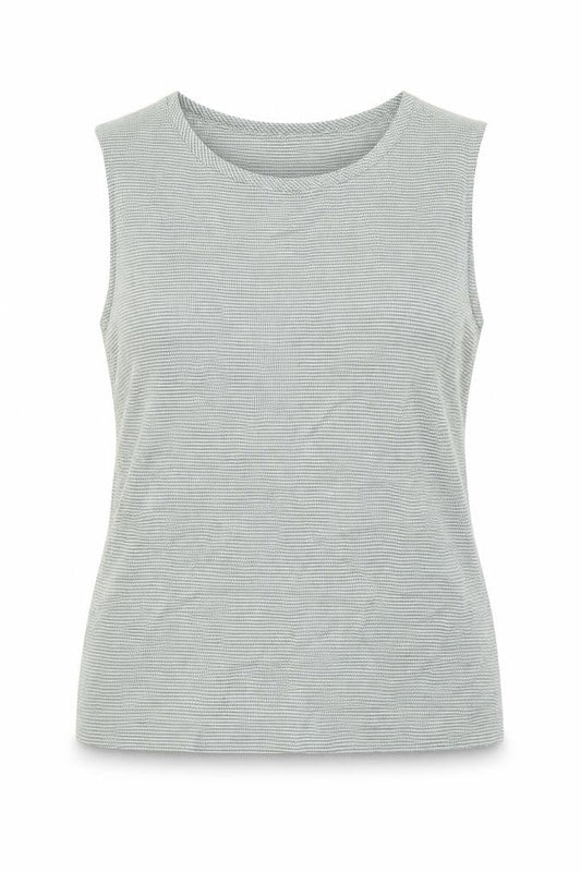 Mexx Womens Green Geometric Polyester Basic Tank Size 16 Round Neck