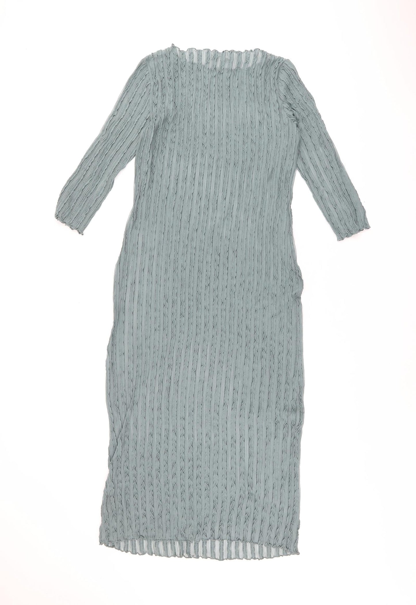 Marks and Spencer Womens Green Polyester Bodycon Size 10 Boat Neck Pullover