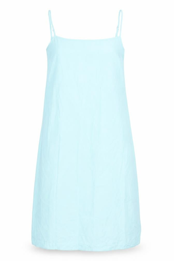 Marks & Spencer Womens Blue Polyester Slip Dress Size 10 Square Neck Pullover
