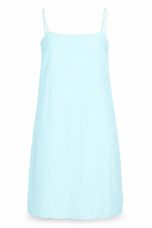 Marks & Spencer Womens Blue Polyester Slip Dress Size 10 Square Neck Pullover