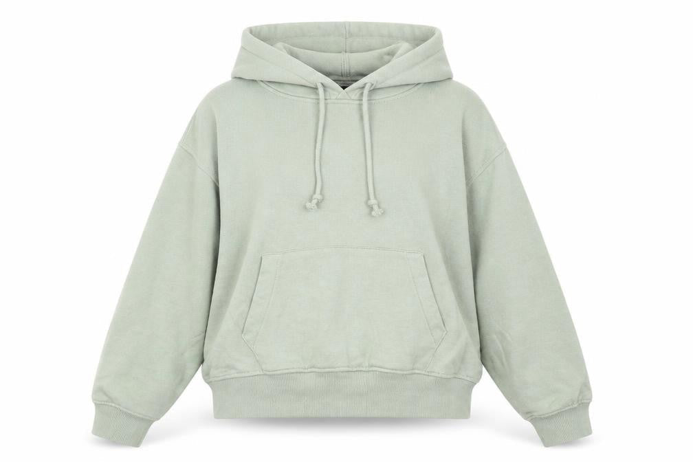 Zara Womens Green Cotton Pullover Hoodie Size M Pullover