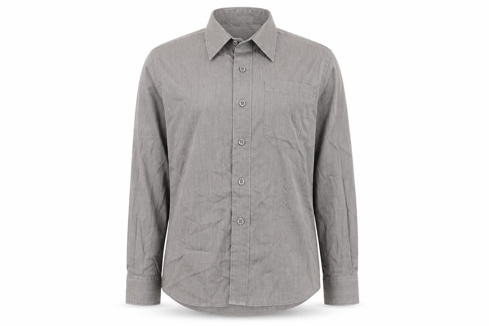 Banner Womens Grey Cotton Basic Button-Up Size 12 Collared