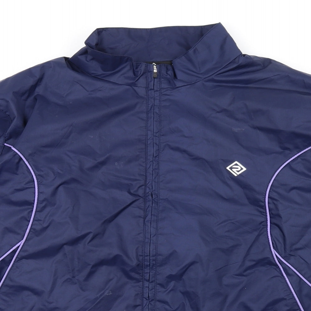 Ronhill Womens Blue Rain Coat Coat Size 12 Zip
