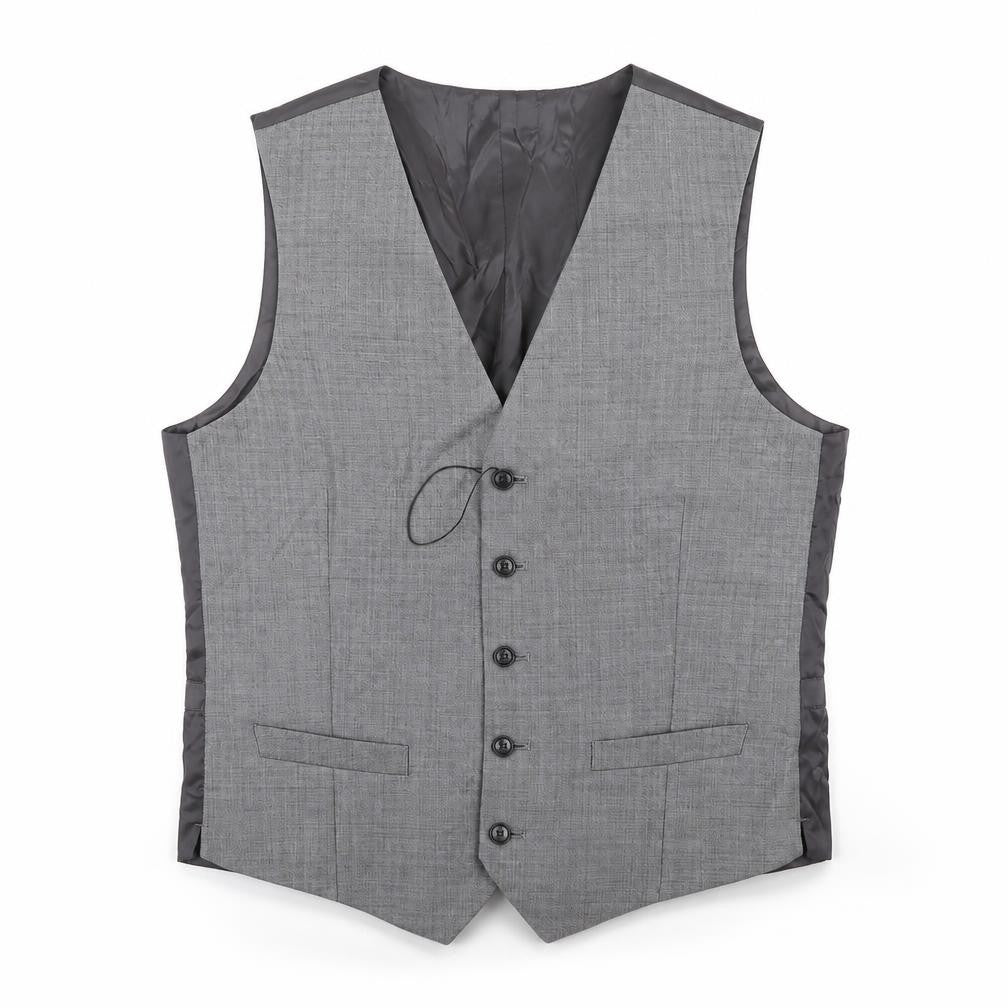 Marks & Spencer Mens Grey Wool Jacket Suit Waistcoat Size 38 Regular