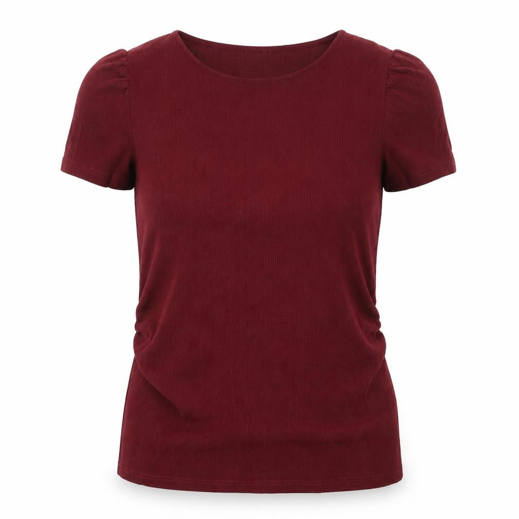 mamalicious Womens Red Polyester Basic T-Shirt Size XL Round Neck