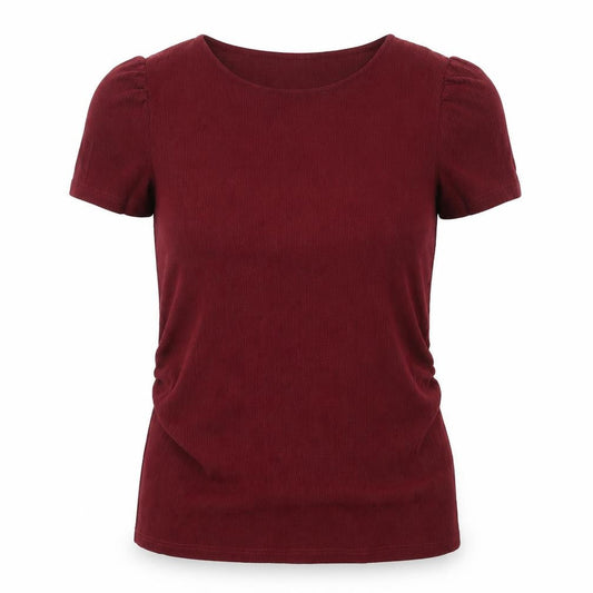 mamalicious Womens Red Polyester Basic T-Shirt Size XL Round Neck
