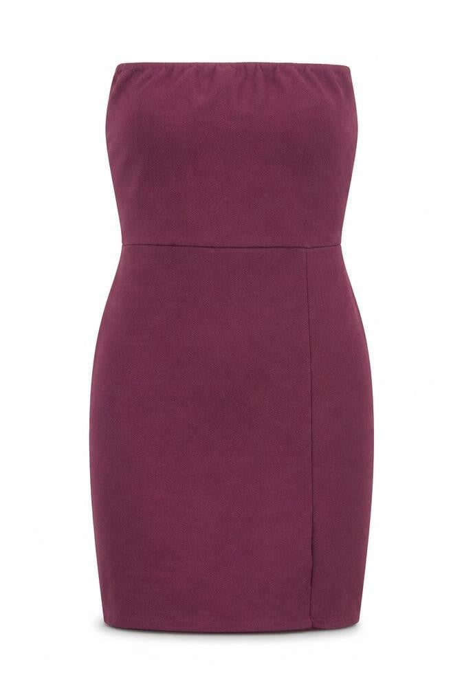 prettylitt Womens Purple Polyester Bodycon Size 8 Square Neck Pullover