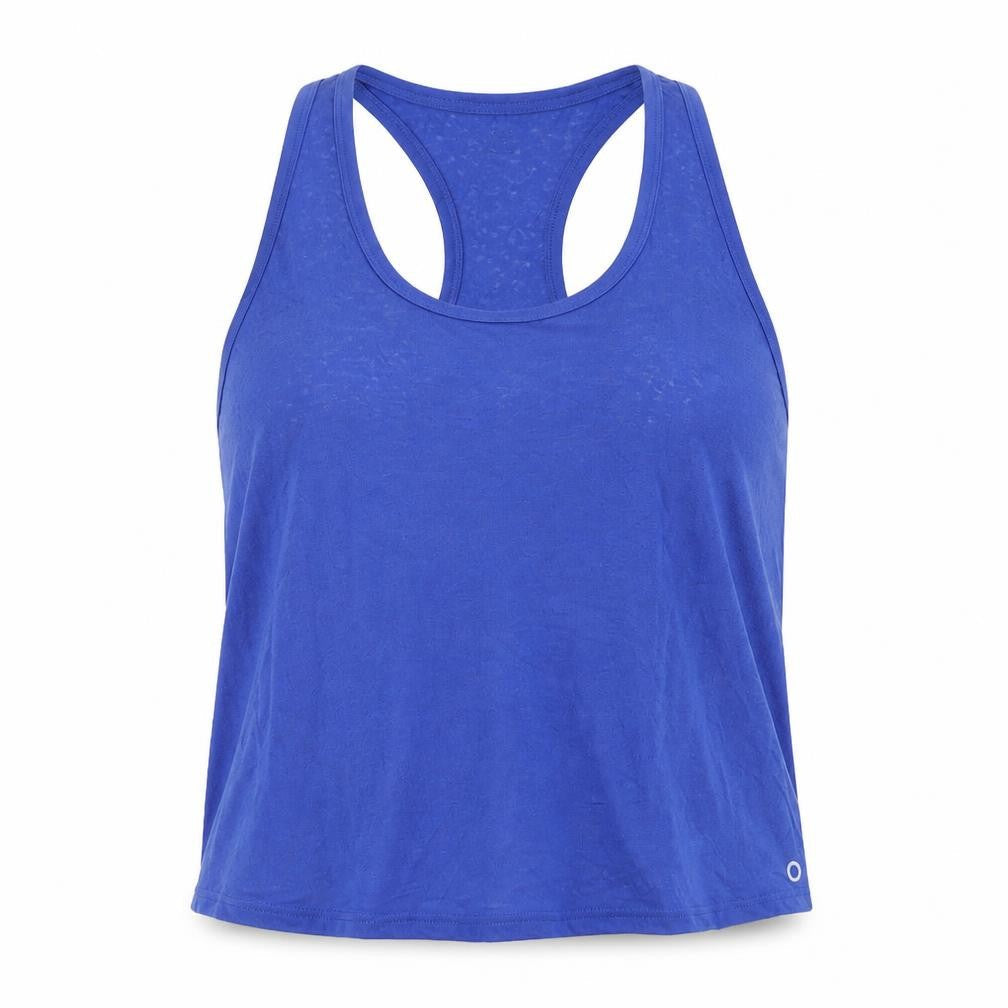 Goodmove Womens Blue Polyester Basic Tank Size 18 Scoop Neck Pullover - Sheer