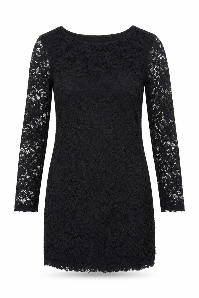 Mela London Womens Black Geometric Polyester Bodycon Size 10 Round Neck Pullover