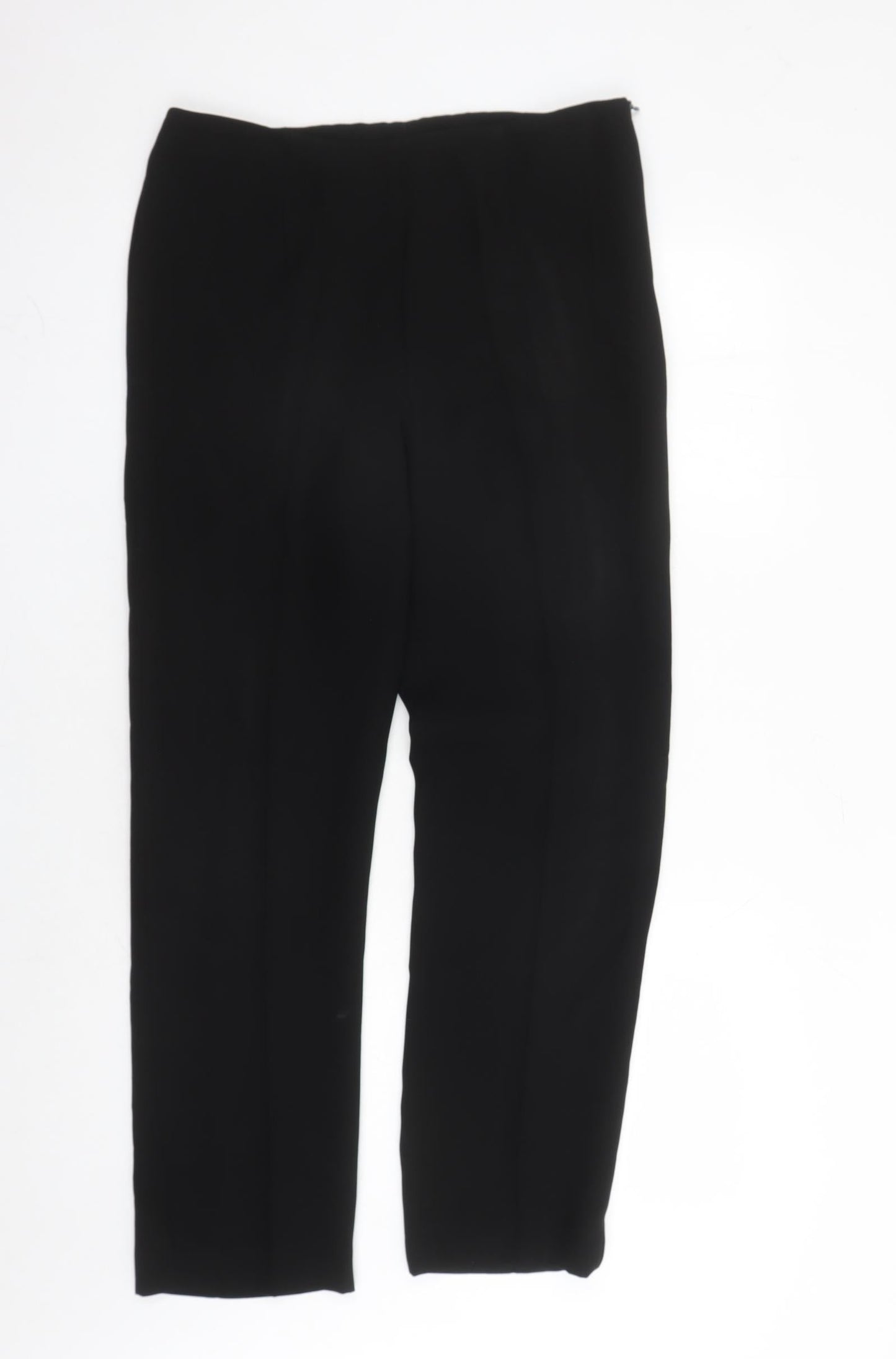 Minuet Womens Black Polyester Trousers Size 14 L30 in Regular Zip