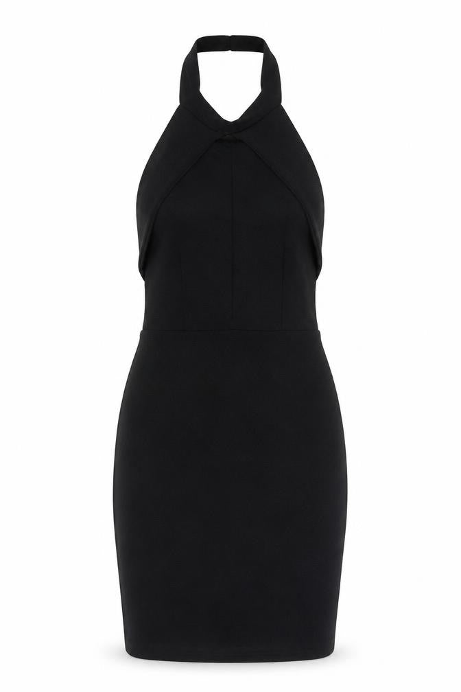 Bella London Womens Black Polyester Bodycon Size 10 Halter Pullover