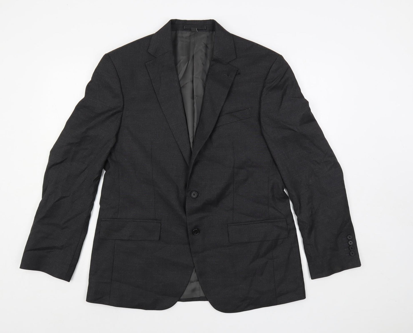 Marks and Spencer Mens Grey Polyester Jacket Suit Jacket Size 40 Regular
