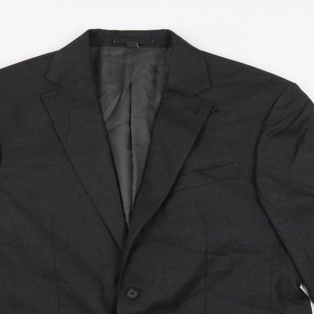Marks and Spencer Mens Grey Polyester Jacket Suit Jacket Size 40 Regular