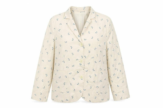 Topshop Womens Ivory Geometric Jacket Blazer Size 12 Button
