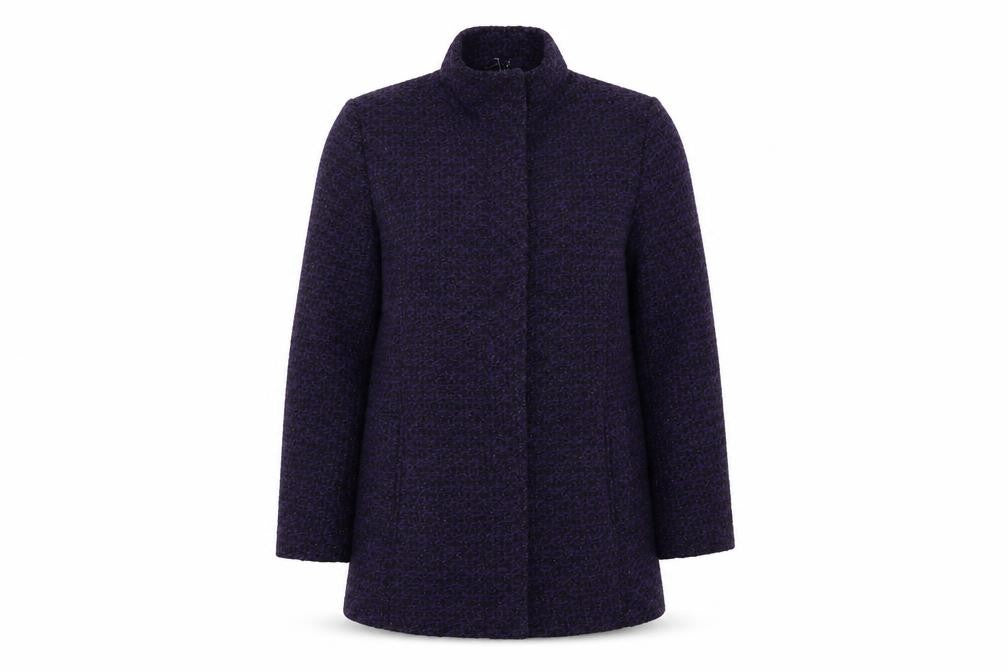Classics Womens Purple Overcoat Coat Size 18 Button