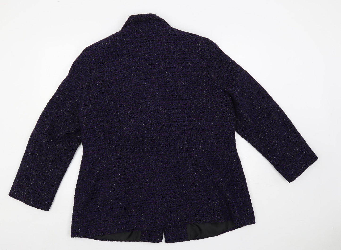 Classic Womens Purple Overcoat Coat Size 18 Button