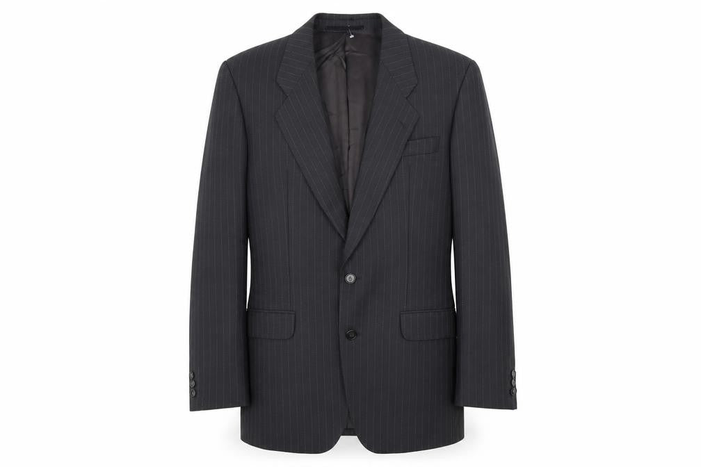 Weidenmann Mens Grey Striped Wool Jacket Suit Jacket Size 38 Regular