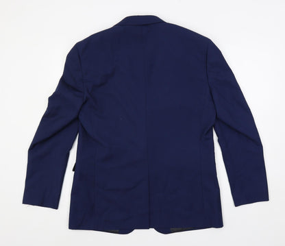 Skopes Mens Blue Polyester Jacket Suit Jacket Size 38 Regular