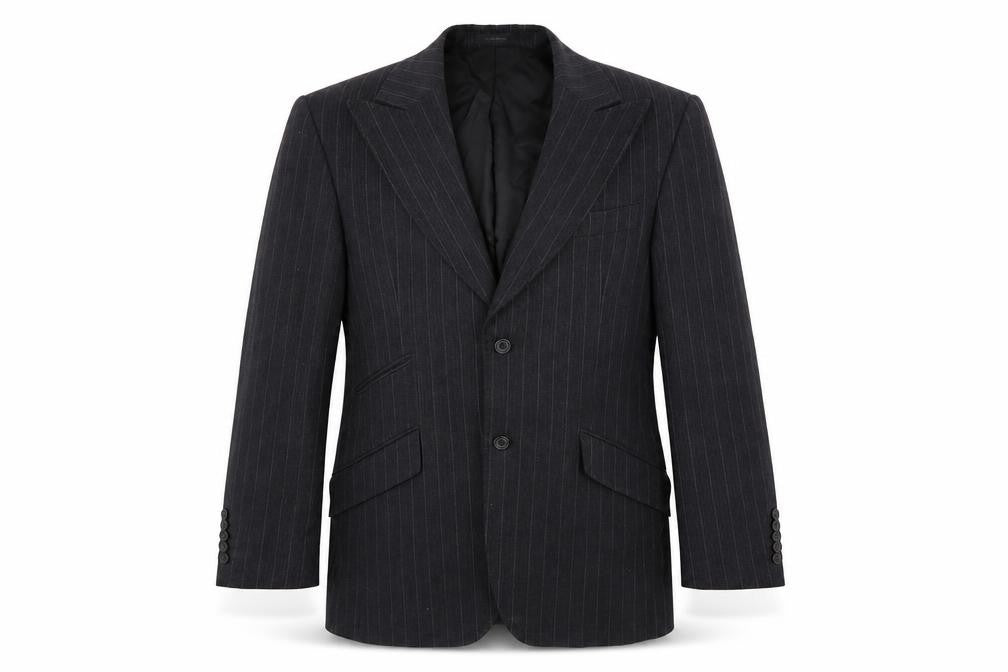 Lindbergh Mens Black Striped Polyester Jacket Suit Jacket Size 40 Regular