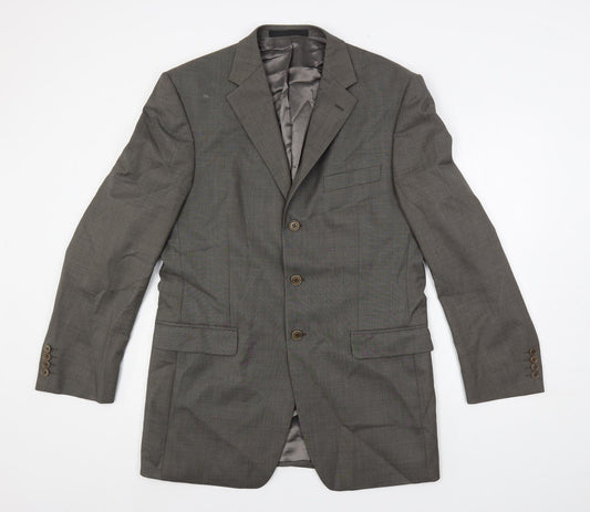 Marks and Spencer Mens Grey Wool Jacket Suit Jacket Size 40 Regular
