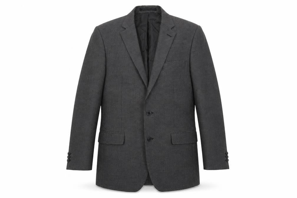 Karl Jackson Mens Grey Polyester Jacket Suit Jacket Size 40 Regular