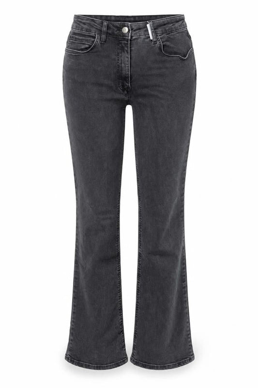 COLLUSION Womens Grey Cotton Bootcut Jeans Size 26 in L30 in Regular Button
