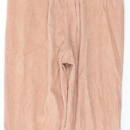 River Island Womens Pink Cotton Trousers Size 8 L24 in Regular Button