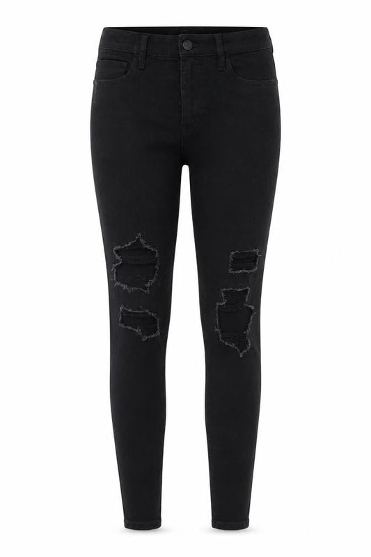 Hollister Womens Black Cotton Skinny Jeans Size 27 in L26 in Regular Button