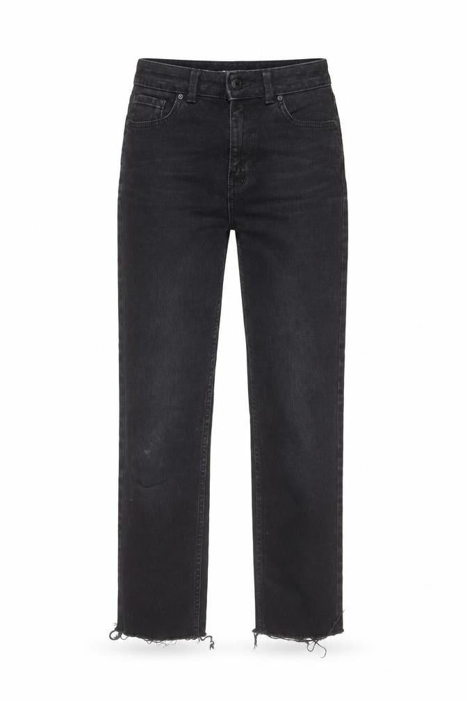 Marks & Spencer Womens Black Cotton Straight Jeans Size 10 L25 in Regular Button