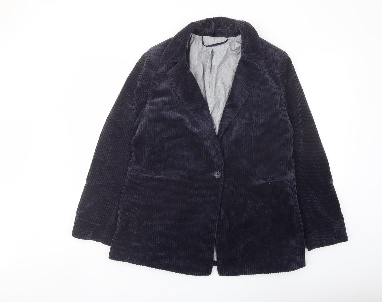 Per Una Womens Blue Jacket Size 10 Button