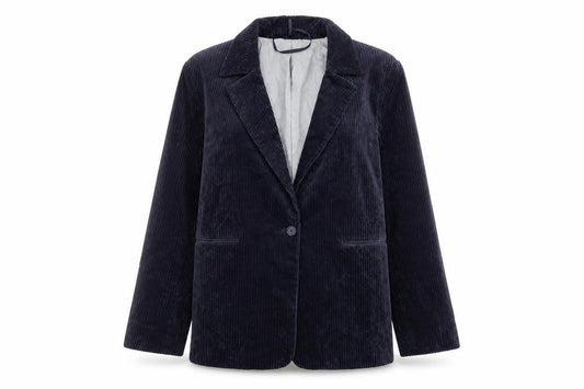 Per Una Womens Blue Jacket Size 10 Button