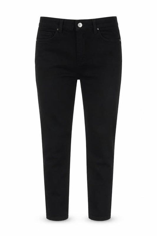 Rochelle Hukmes Womens Black Cotton Skinny Jeans Size 12 L28 in Regular Button