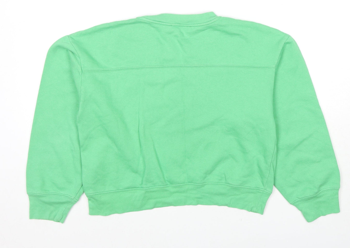 Zara Womens Green Cotton Pullover Hoodie Size S Pullover