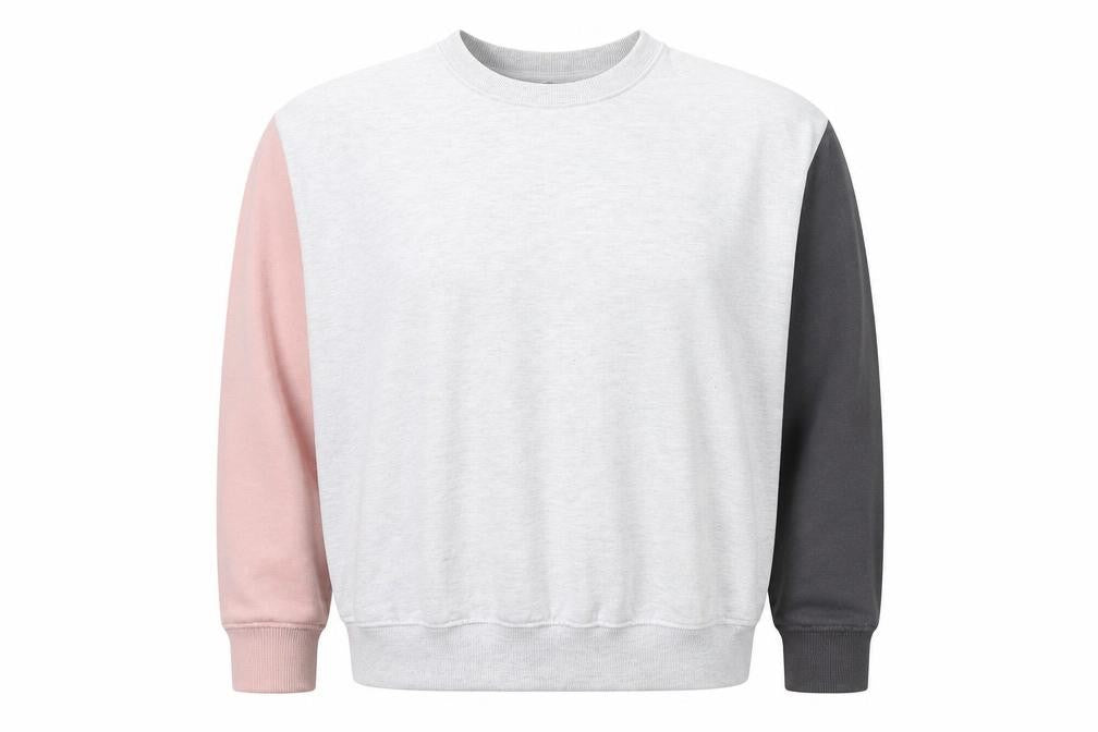 New Look Womens Grey Colourblock Cotton Pullover Sweatshirt Size S Pullover