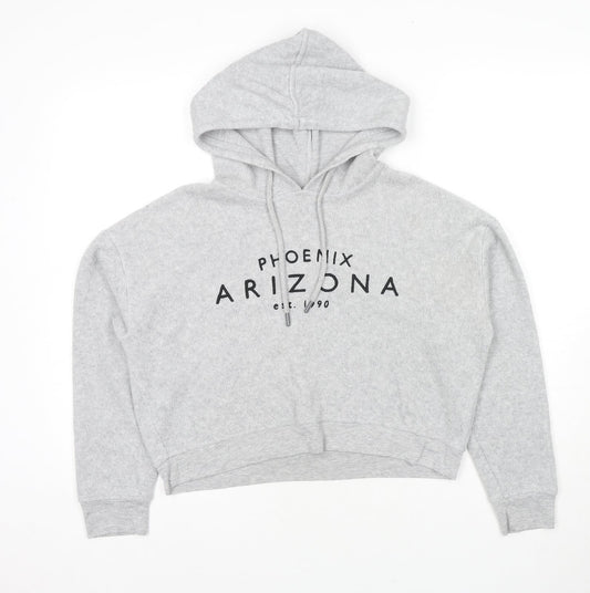 Topshop Womens Grey Polyester Pullover Hoodie Size 8 Pullover - Arizona
