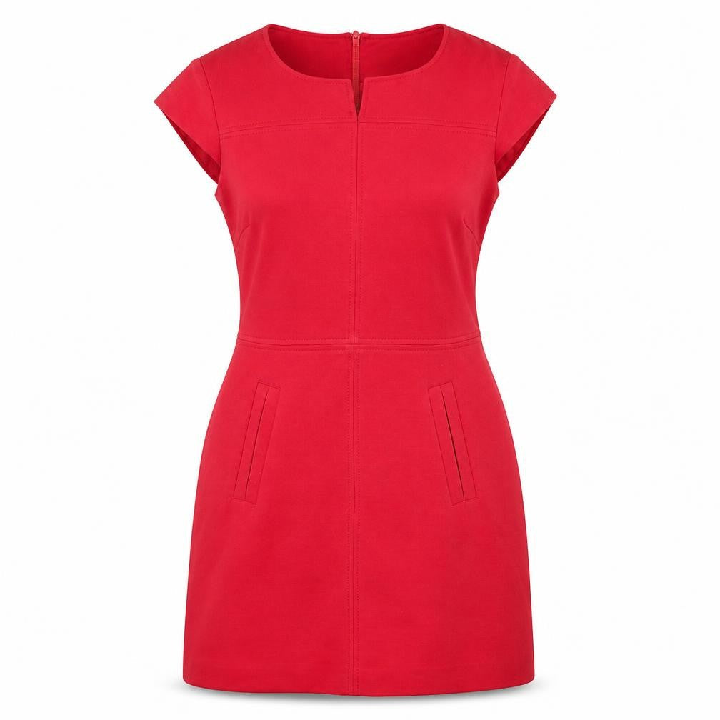 Warehouse Womens Pink Polyester A-Line Size 12 Round Neck Zip