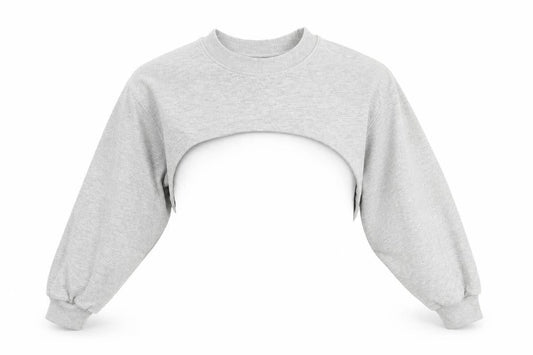 New Look Womens Grey Cotton Pullover Sweatshirt Size S Pullover - Cropped