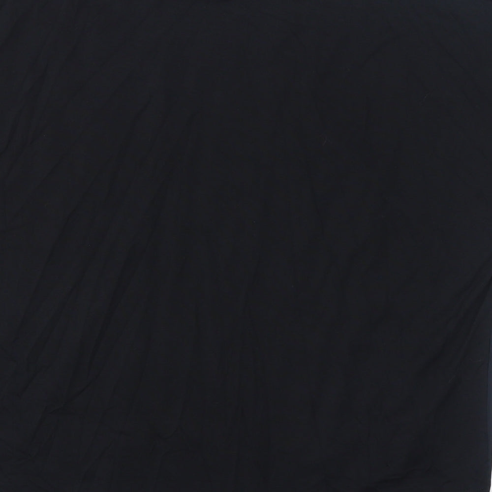 Marks and Spencer Womens Black Polyester Basic T-Shirt Size 12 Round Neck