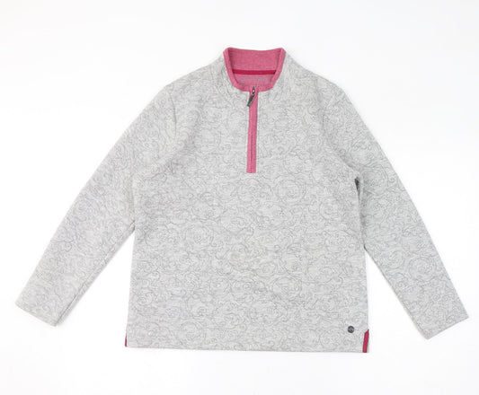 TIGI Womens Grey Geometric Polyester Pullover Sweatshirt Size 10 Pullover - Size 10-12, Quilted