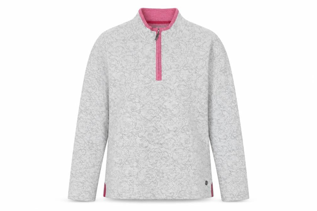 TIGI Womens Grey Geometric Polyester Pullover Sweatshirt Size 10 Pullover - Size 10-12, Quilted
