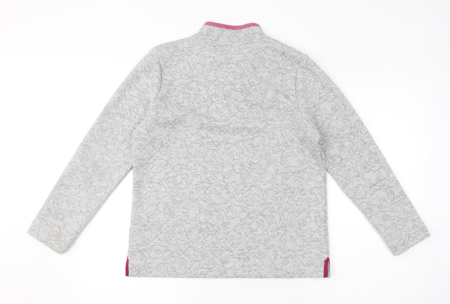 TIGI Womens Grey Geometric Polyester Pullover Sweatshirt Size 10 Pullover - Size 10-12, Quilted