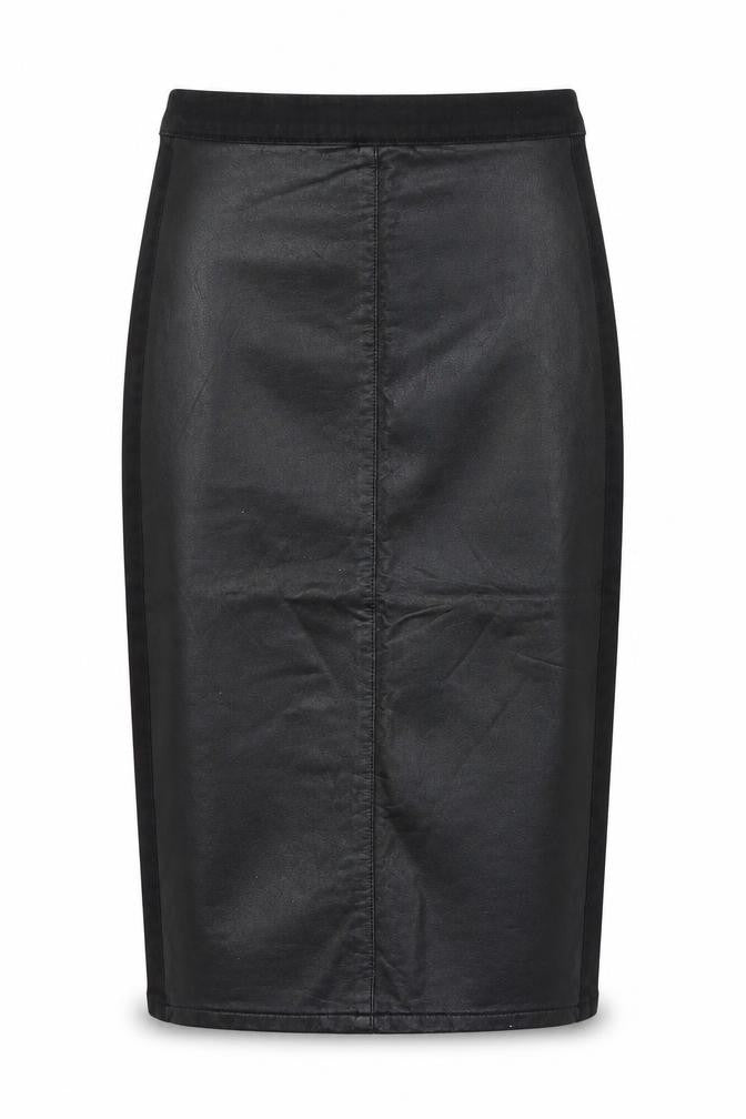Topshop Womens Black Cotton Straight & Pencil Skirt Size 6 Zip