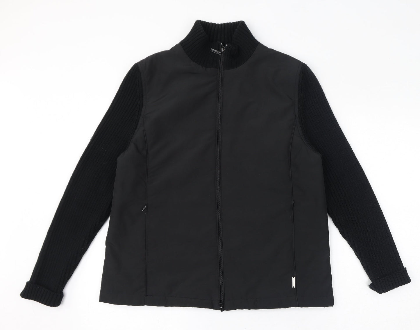 Pomodoro Womens Black Jacket Size L Zip