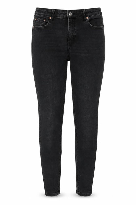 Denim & Co. Womens Grey Cotton Skinny Jeans Size 12 L30 in Regular Zip - Pockets