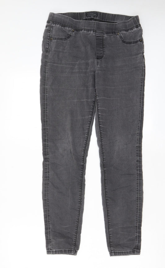 Warehouse Womens Grey Cotton Jegging Jeans Size 12 L28 in Regular