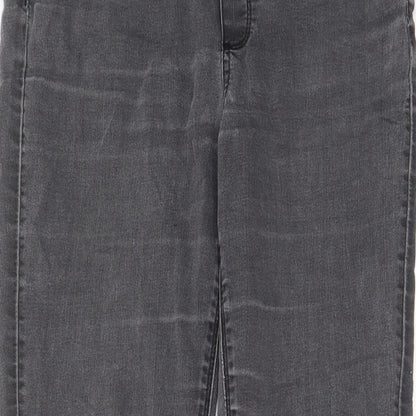 Warehouse Womens Grey Cotton Jegging Jeans Size 12 L28 in Regular