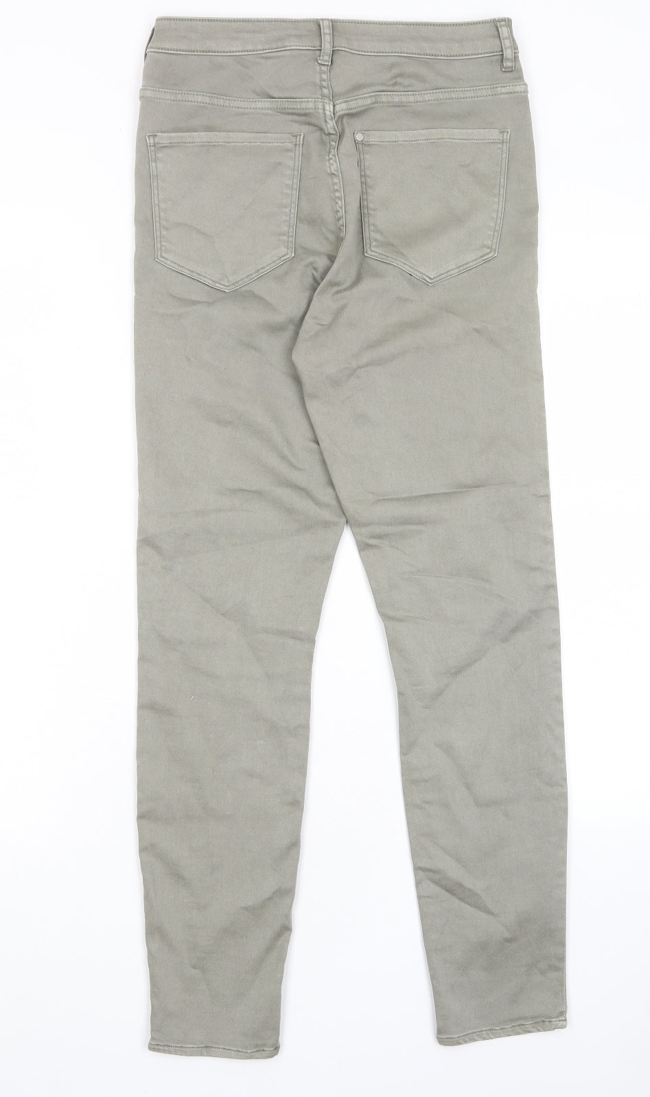 H&M Womens Green Cotton Skinny Jeans Size 27 in L30 in Regular Zip - Pockets, Belt Loops
