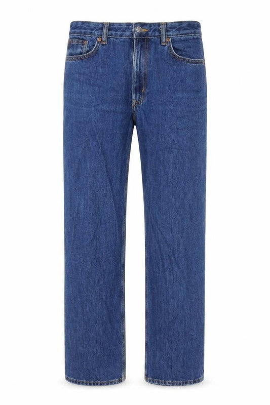 H&M Mens Blue Cotton Straight Jeans Size 28 in L31 in Regular Zip - Pockets, Belt Loops